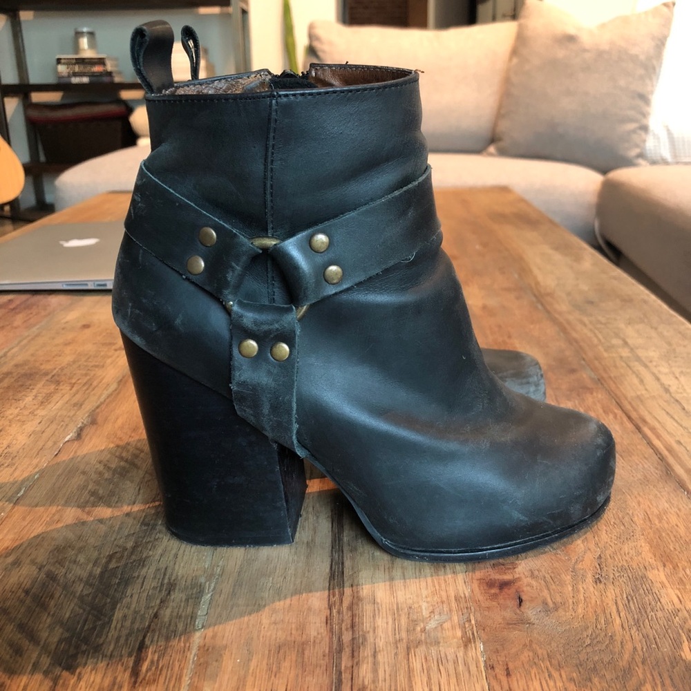 JEFFREY CAMPBELL x Nasty Gal Rum Moto Ankle Boot